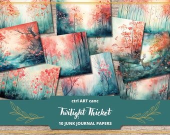 Magic Forest Junk Journal Kit: Fairy Scrapbook Printable (Digital Download)