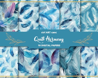 Federn Digital Paper: Angel Texture Art (JPEG Files)