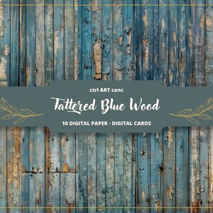 Gescheurd blauw hout afdrukbaar, gescheurd digitaal papier, hout, ongewenste dagboekkit, dagboekpagina's, scrapbooking, ongewenste dagboekbenodigdheden, ephemera