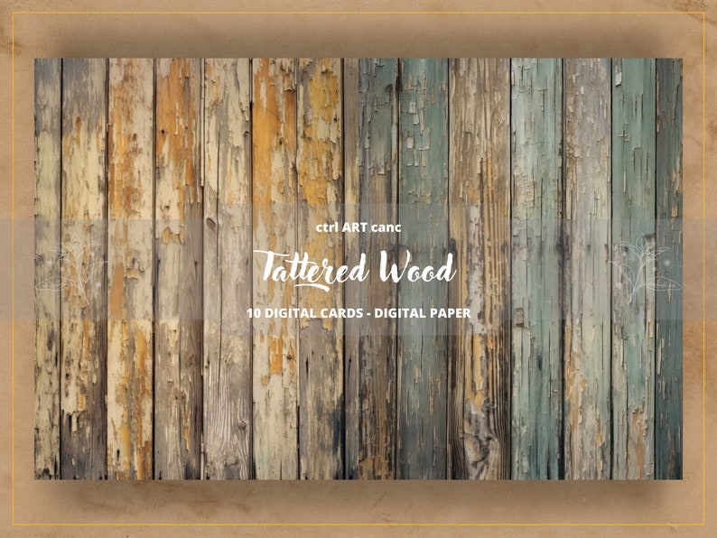 Tattered Wood Printable Tattered Wood Digital Paper Wood - Etsy