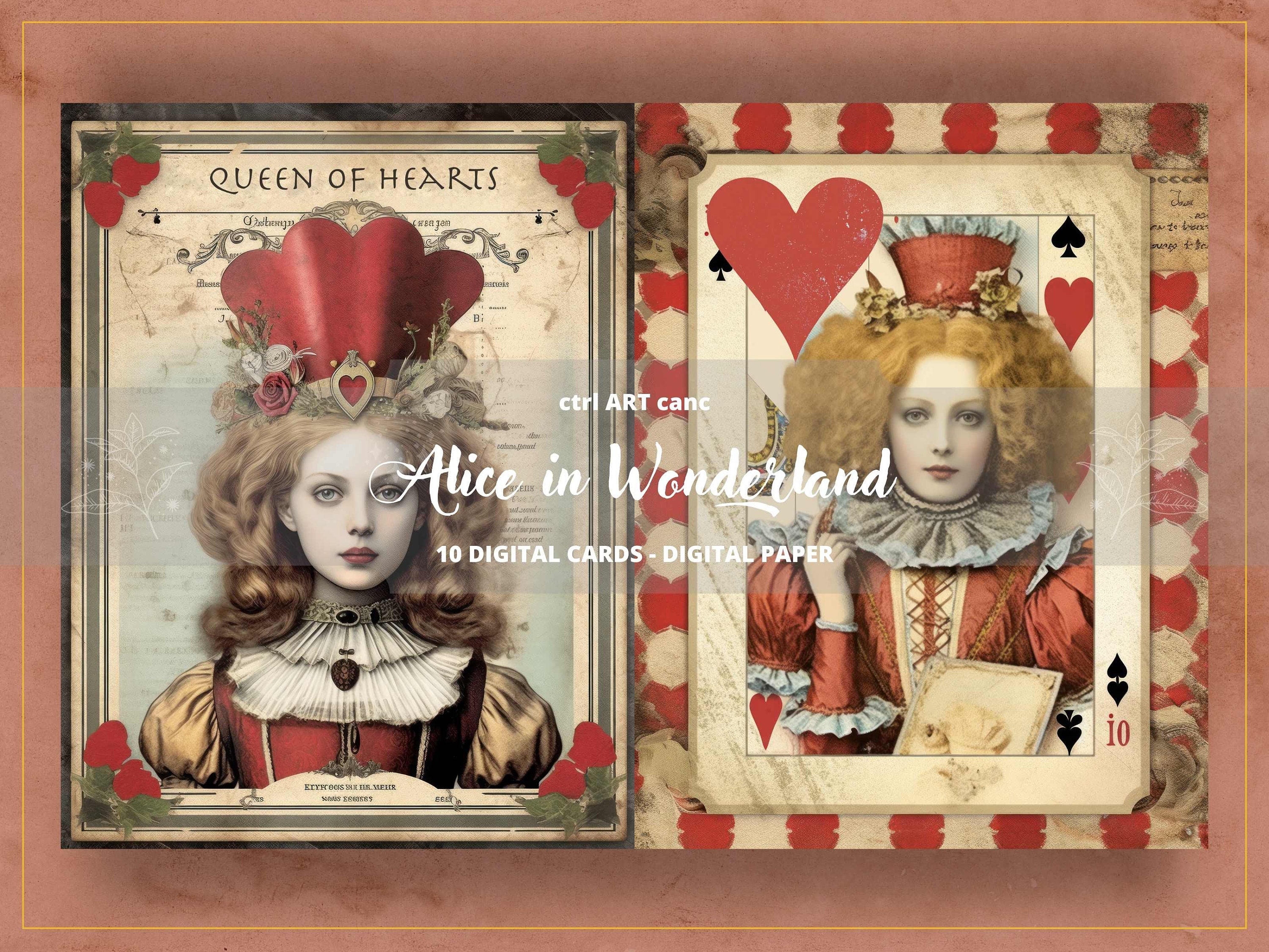 Alice in Wonderland Junk Journal Kit Alice Digital Paper