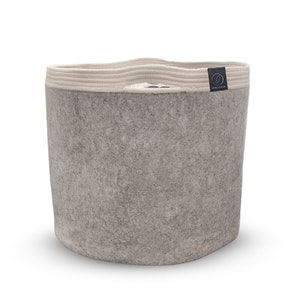 INNOVIEUR  Woven Cotton Rope Laundry Basket Hamper Foldable Collapsible Storage Bin Baby Blankets Toy Storage Organization Grey 22&quot;x 22&quot;x18&quot;