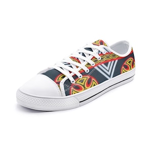 Unisex Low Top Afro print Toghu Shoes