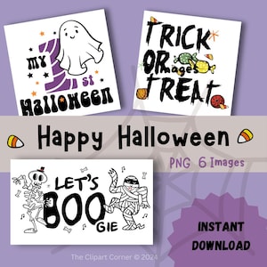 Halloween clip art, cute digital downloads , svg jpg png vector files, for personal and commercial use, Halloween images for kids