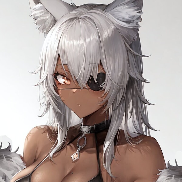 Eye Patch - Wolf girls Series - A5,A4,A3 prints  [Original]