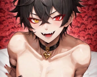 Sonrisa - Serie Bratty Demon Boys - Impresión A5,A4,A3