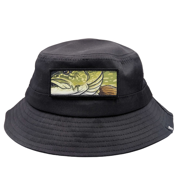 Bob Bucket Hat fishing – UPF50+ Black 100% rPET