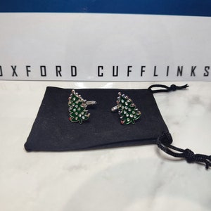 Christmas Tree Cufflinks. Secret Santa Gift