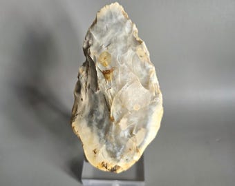 Beautiful Neanderthal Made Mousterian Handaxe / Biface. From the Yonne area of France