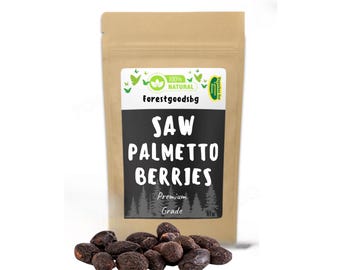 Saw Palmetto Berries, Serenoa repens, Frutas secas de ervas para o bem-estar, Saw Palmetto Berry orgânico, Frutas secas naturais