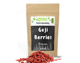 Bio Goji Beeren Getrocknetes Superfood für Snacks,Smoothies, & Wellnes,Goji Beeren Tee,Lycium Barbarum,Bio Goji Beeren,Goji für Energie