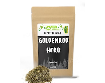 Gullrisört, Solidago virgaurea, örtingrediens, ekologisk gullrisört, vildvuxen gullris, Solidago virgaurea ört för te och infusioner