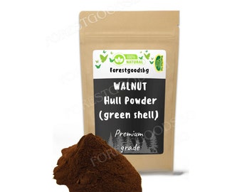 Organic Walnut Hull Powder(Green Shell),Perfect for Dyeng,Crafting and Herbal Projects,Eco-friendly dye,Herbal walnut powder,Walnut hull DIY