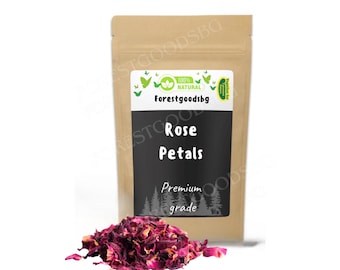 Organic Dried Rose Petals: Rosa Damascena for Tea, Bath & Skincare