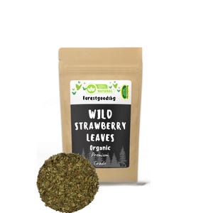 Wild Strawberry Leaves (Fragaria Vesca) | Organic Loose Leaf Herbal Tea | Hand-Harvested, Sustainably Wildcrafted | Crafting & Herbal Blends