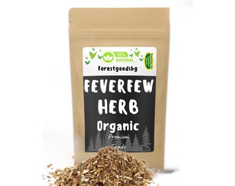 Organic Feverfew Herb – Dried Tanacetum Parthenium for Tea & Wellness,Feverfew for remedies,Feverfew tea,Natural wellness