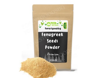 Semillas y polvo de fenogreco, suplemento de fenogreco, polvo, fenogreco seco, polvo de semillas, hierbas molidas, acondicionador profundo, té de fenogreco