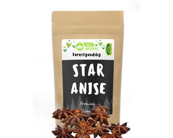 Organic Star Anise,Illicium verum,Whole Anise Stars for Cooking & Teas,anise star,Star anise cooking,Anise for teas,Whole star anise