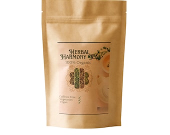 Té Herbal Harmony/Mezcla desintoxicante/Infusión de hierbas/Infusión de hierbas para aumentar el bienestar/Curación natural/Té de vitalidad/Alivio/Té refrescante/Infusión estimulante
