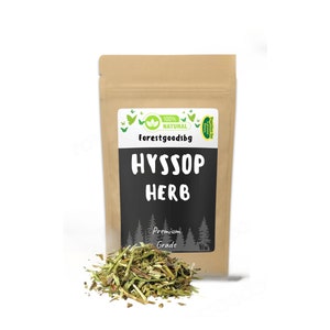 Hyssop Herb - (hyssopus officinalis)Dried Organic Hyssop for Tea,Cooking,Herbal Remedies,Aromatic Culinary Herb,Natural Wellness & Fragrance