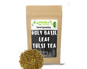 Heiliges Basilikum (Tulsi Tee) Blatt, getrockneter Ocimum Tenuiflorum, natürlicher Kräutertee, Tulsi Tee, Bio-Tulsiblätter, Heiliger Basilikumtee, heiliges indisches Basilikum