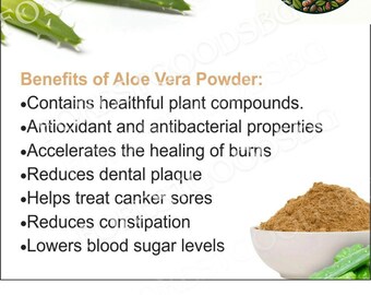 Aloe Vera Leaf Powder-premium Grade|benefits|supplement|organicr|aloe|powder  Uses|aloe Vera Extract| Healing|aloe Barbadensis|aloe Skin Care - Etsy