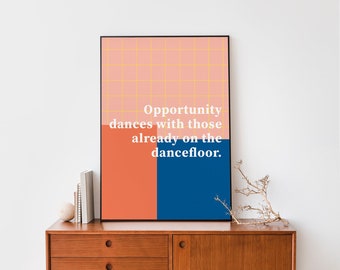 Quote Digital Art Print, Minimalistisch Design Print, Tekst Art Digital Download, Typography Design Print, Grid Design