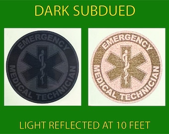 Subdued Star of Life Reflective Sticker Reflective Car Window Sticker Reflective Car Decal EMT Emergency Medical Technician
