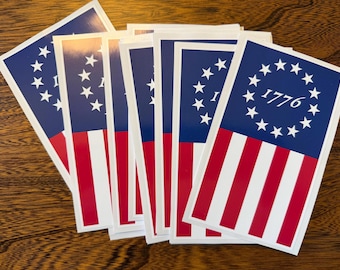 1776 American Flag, Colonial American Flag, 13 Stars, Sticker, Car Window Sticker, Flag Car Decal, American Flag, 250, Semiquincentennial