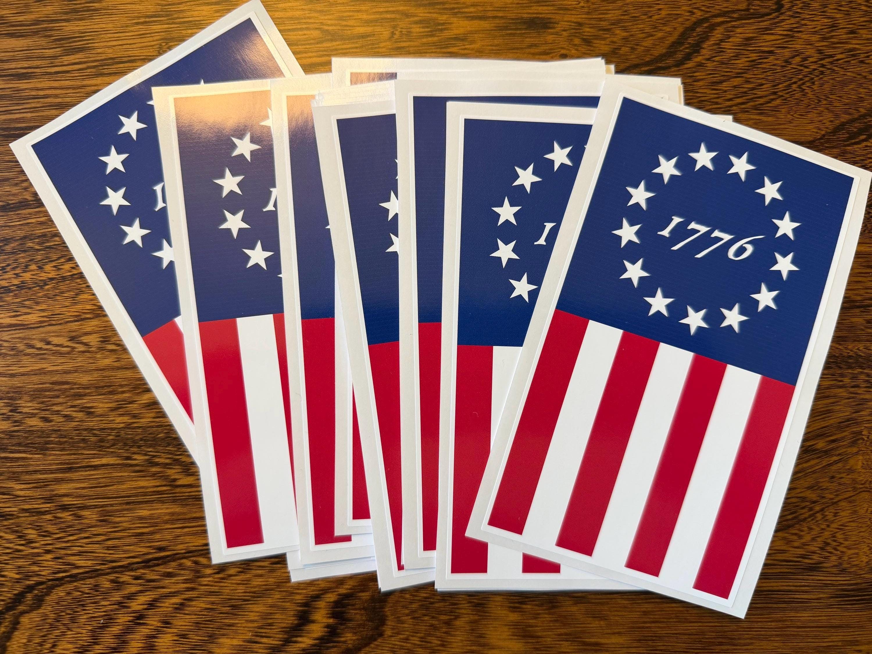 1776 American Flag, Colonial American Flag, 13 Stars, Sticker, Car ...