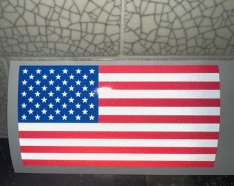 American Flag, Reflective American Flag, Sticker, Reflective Car Window Sticker, Reflective Car Decal, American Flag
