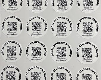 Sheet Stickers, Peel and Stick Stickers, Stickers for products and promo, custom QR code stickers personalized stickers, Logo Stickers