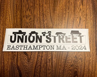 Easthampton MA Union Street Bumper Sticker