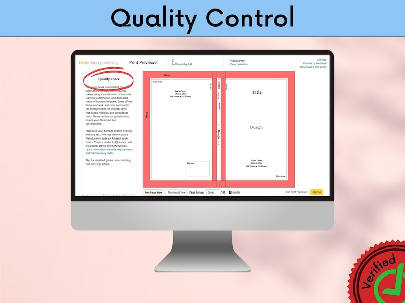 KDP Trim Size Templates for Book Cover Design. Etsy