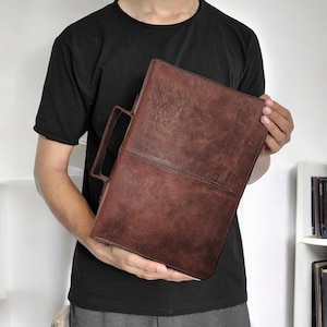 Personalized Goat Leather Bible Cover – Zippered Book Case with Handle – Custom Engraved Church Gift for Men, Women, Father, Mother, Friends