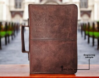 Personalized Bible Cover, Custom Leather Book Cover, Monogrammed Bible Cover, Religious Gift, Christian Gift, Christmas Gift for him or her
