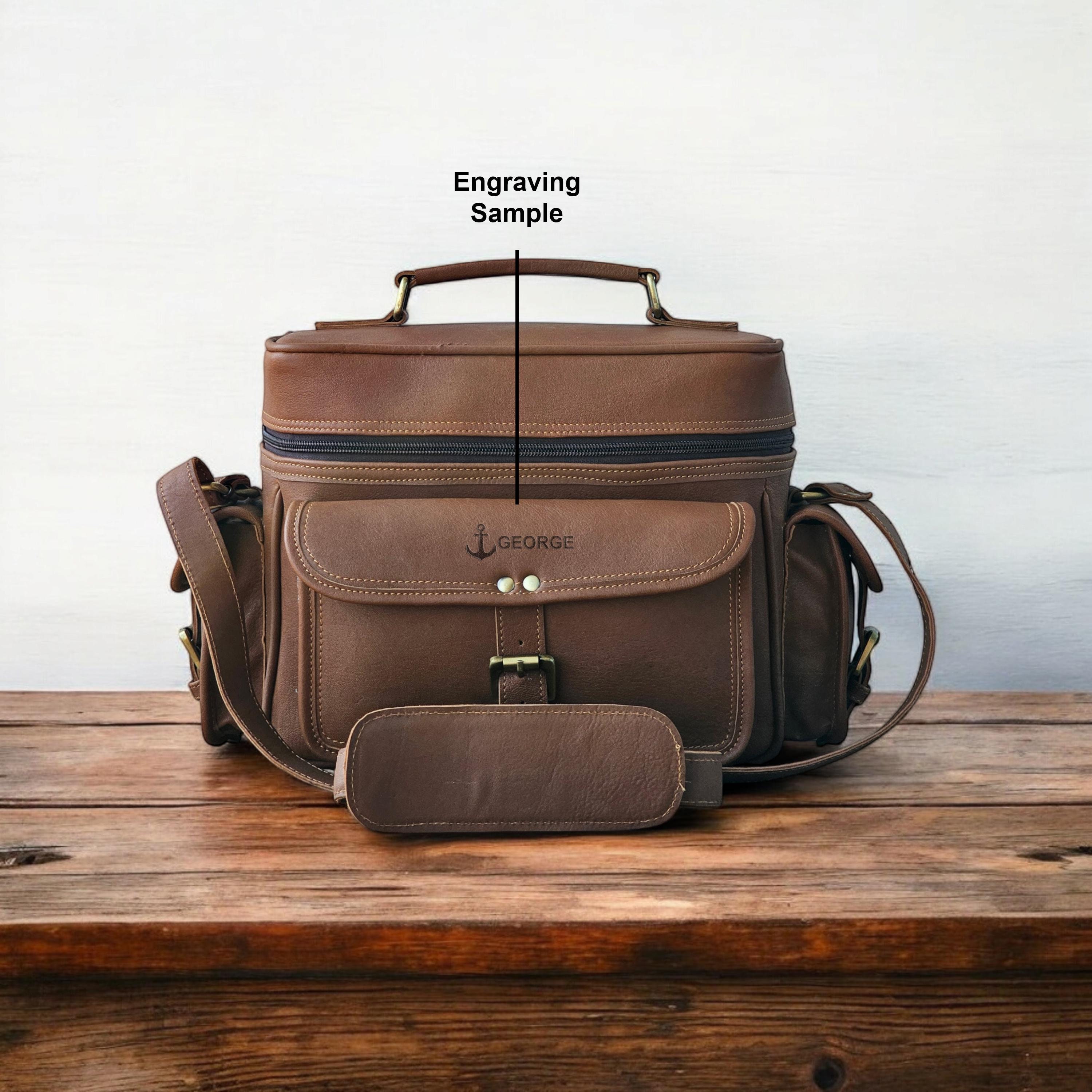 Custom Case Camera Personalized Leather Camera Bag – Custom DSLR Camera Case With Strap ...