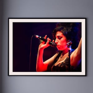 Impresión fotográfica de Amy Winehouse, arte mural de música en vivo, fotografía de conciertos: póster de la gira Back to Black