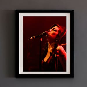 Impresión fotográfica de Amy Winehouse, arte mural de música en vivo, fotografía de conciertos: póster de la gira Back to Black