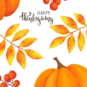 Thanksgiving Card Printable Hostess Gift Gratitude Thankful Holiday Card PNG Printable Happy Thanksgiving for Mom Gift 5 x 7in Greeting Card