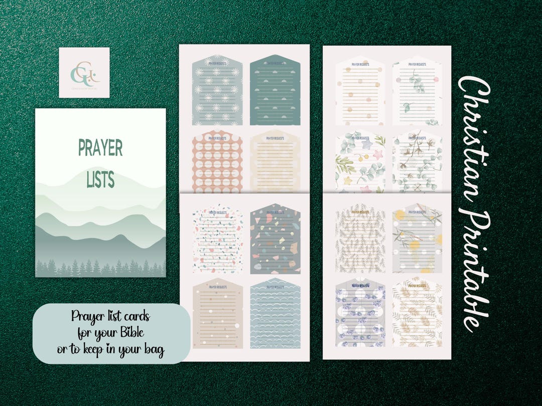 Christian Prayer Journal Printable Gratitude Bible Verses Digital ...