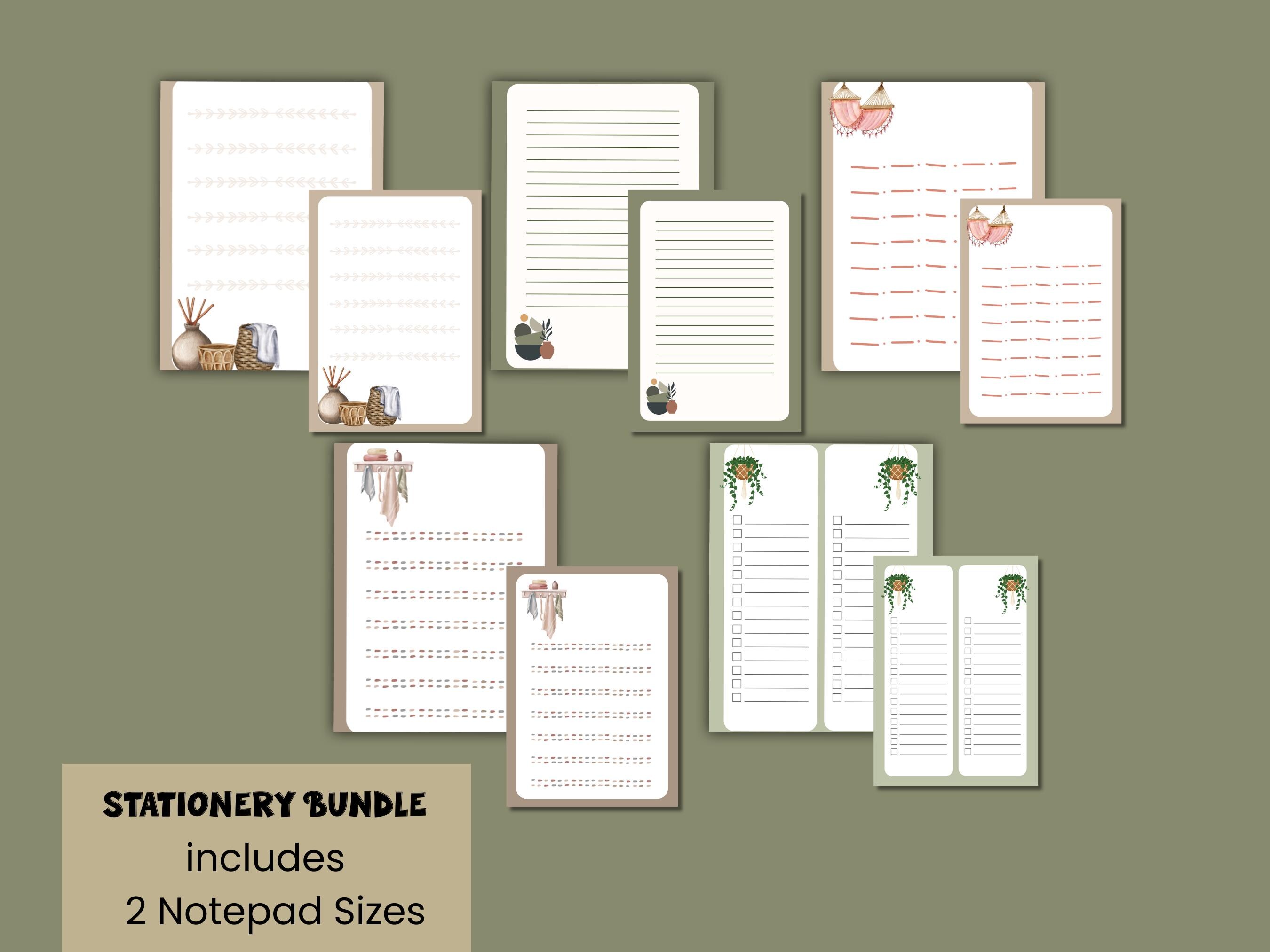5x7 Note Sheet.pdf Note Pages to Do List Lined Writing Paper Boho Aesthetic Printable ...