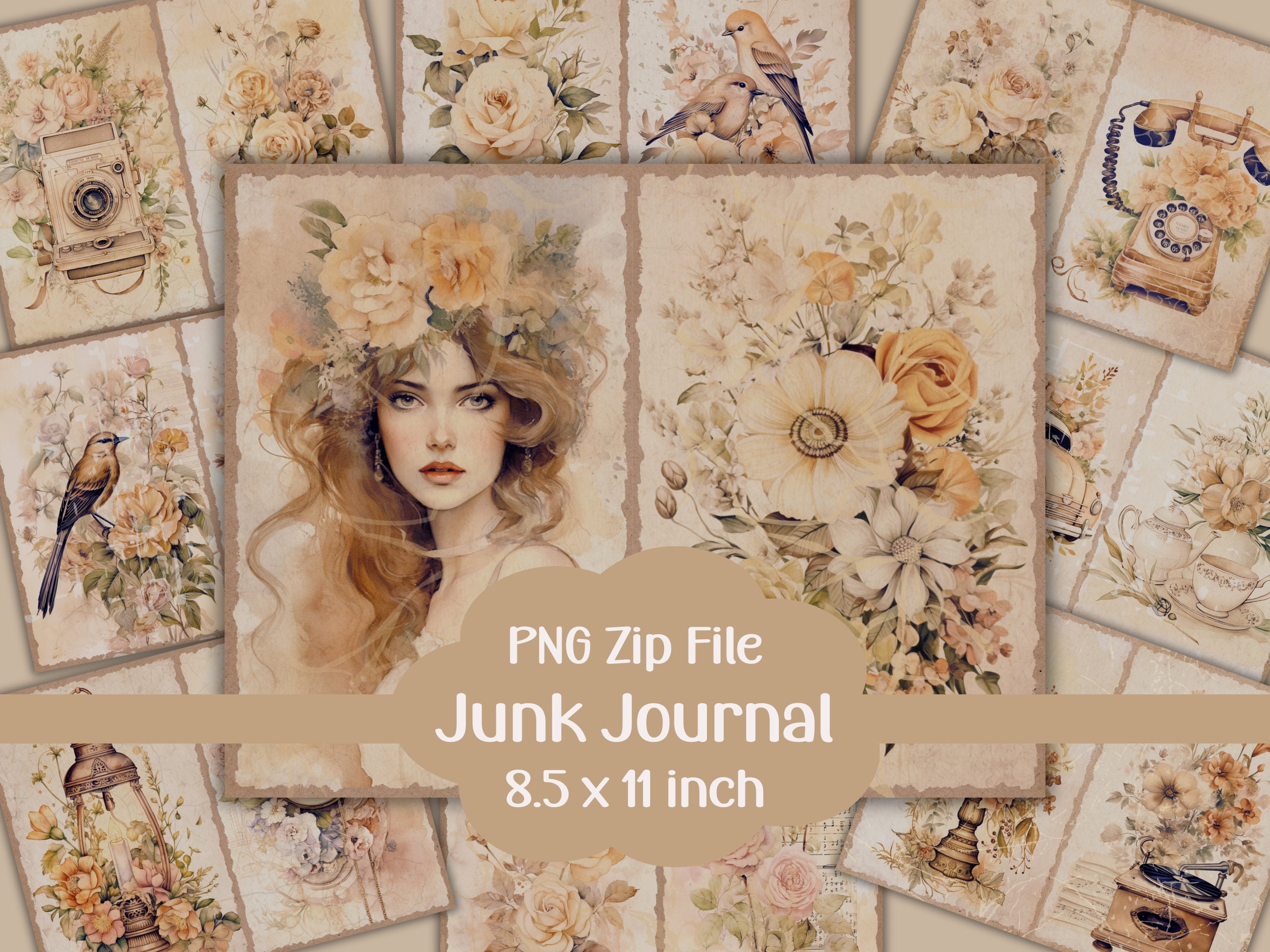 Vintage Ephemera Junk Journal Printable Scrapbook Vintage Label Junk ...