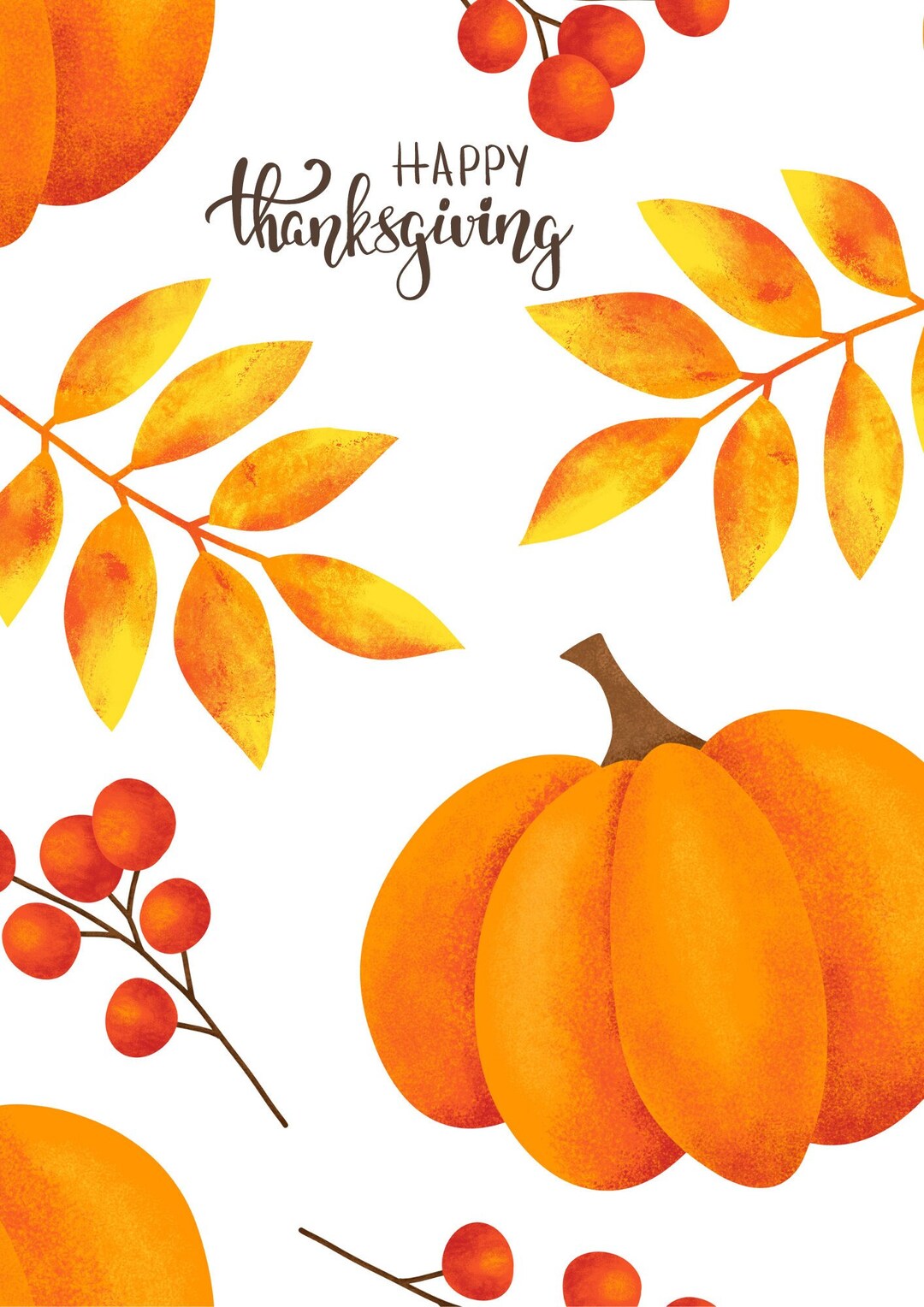 Thanksgiving Greeting Card Digital Download Etsy