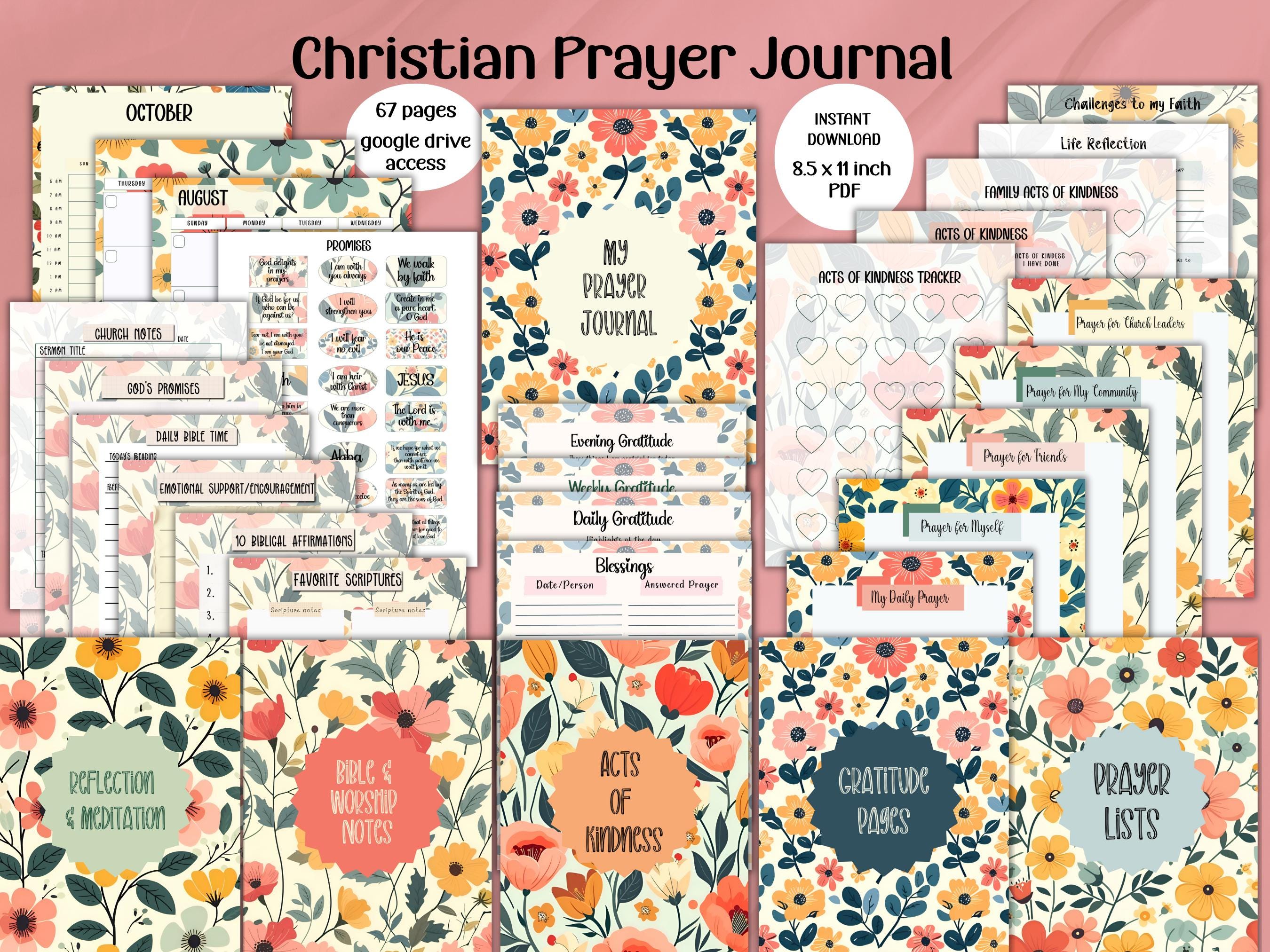 Christian Printable Personal Prayer Journal Printable Christian Gift ...