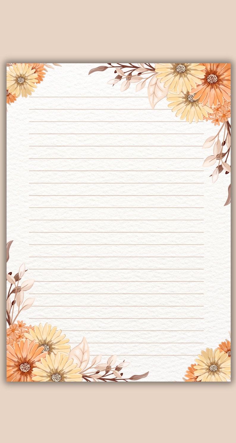 Printable Floral Stationery Printable Mother's Day Gift Printable to Do ...