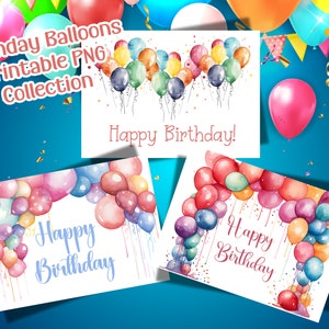Birthday Balloons Birthday Printable Card Birthday Download Birthday Birthday Balloons Birthday Printable Card Birthday Download Birthday