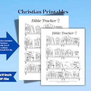 Christliche druckbare Bibel-Tracker Druckbare Schriften Psalmen Bibelleseplan Schriftstellen Printables Sprichwörter Matthäus Evangelien 8,5 x 11 in PDF