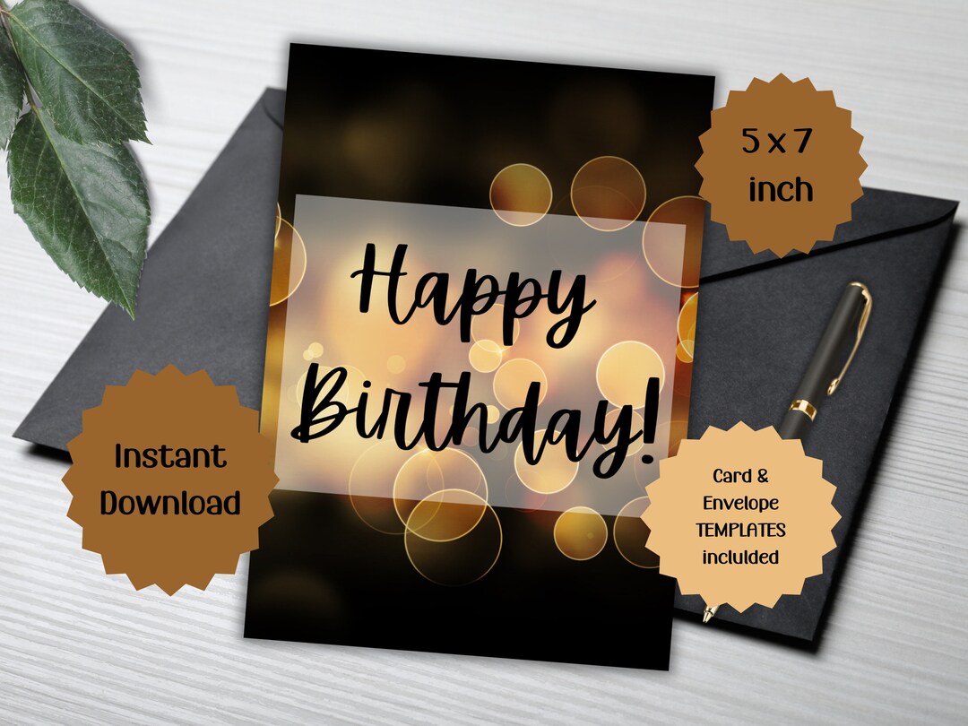 Birthday Card for Dad Printable DIY Birthday Card for Husband Printable ...