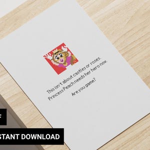 Super Mario Valentine Card: Printable Peach Love Card (Digital Download)